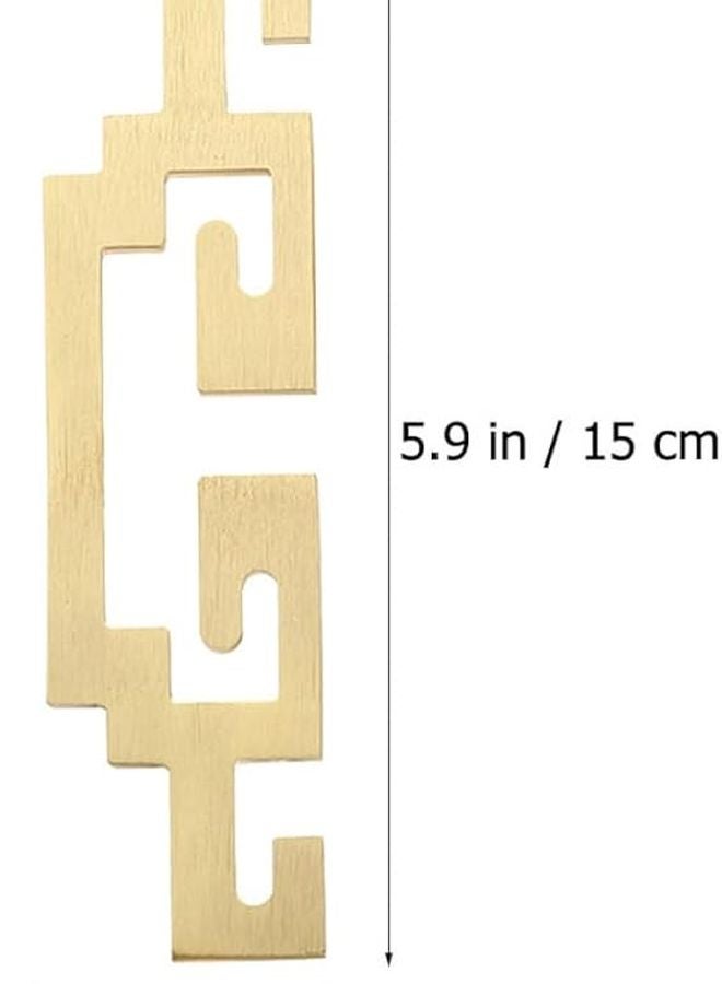 Hollow Golden Brass Cabinet Handle Traditional Chinese Style Vintage Hardware - Image 2